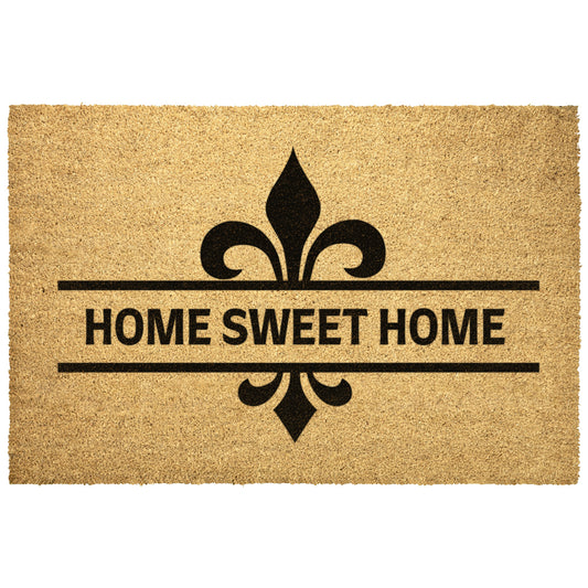 Fleur de Lis Home Sweet Home Doormat