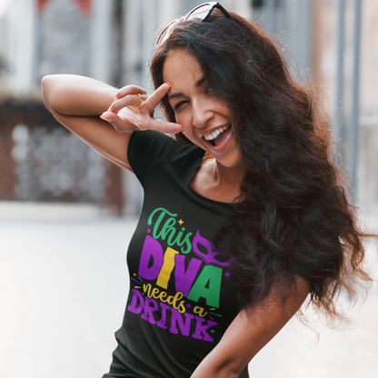 This Diva Needs A Drink Women's Tee