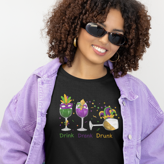 Drink Drank Drunk Wine Tee