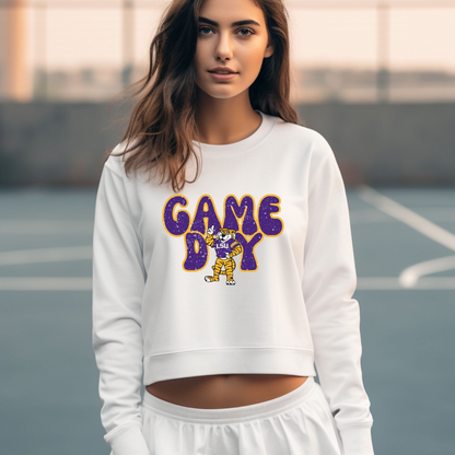 Game Day Tiger Cropped Women's Sweatshirt