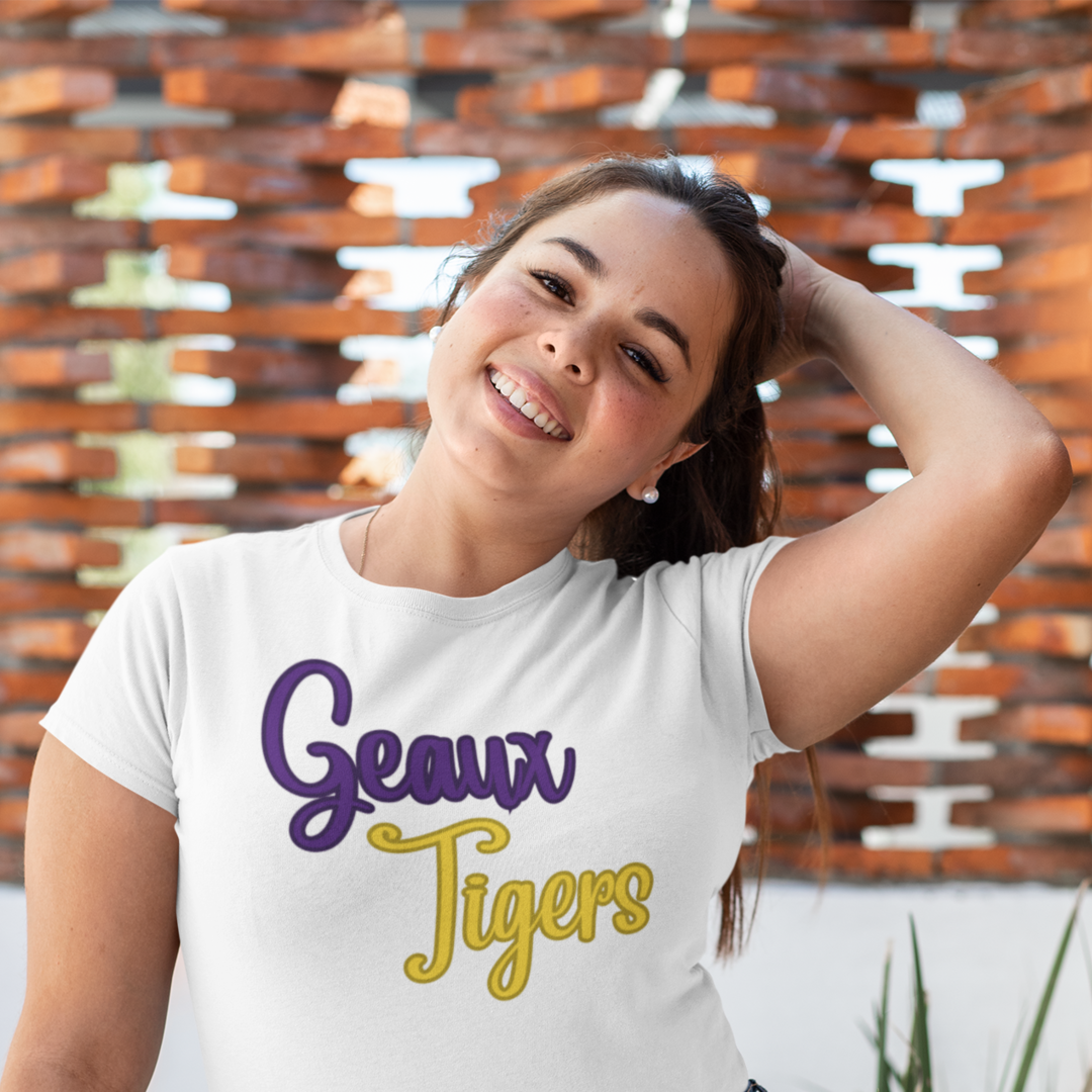 Geaux Tigers Written Women's Tee