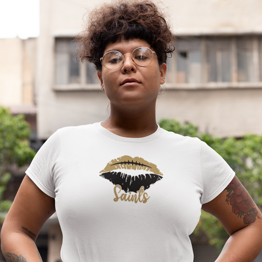 Saints Football Lips Women's Tee