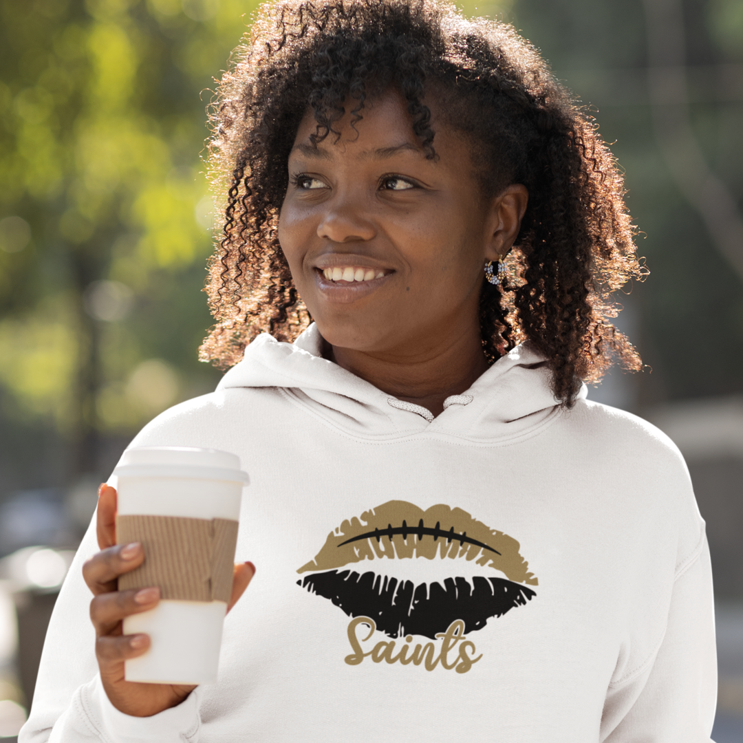 Saints Football Lips Hoodie