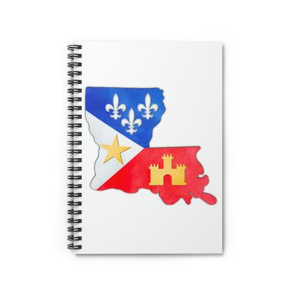 Acadiana Flag Louisiana Spiral Journal Notebook