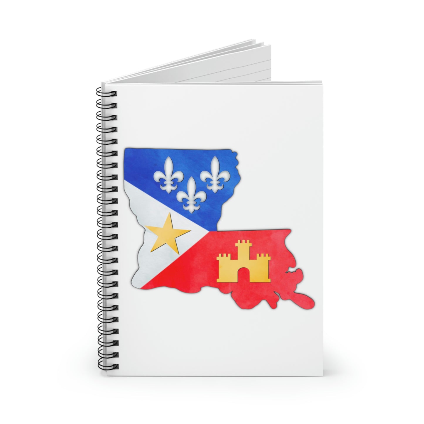 Acadiana Flag Louisiana Spiral Journal Notebook