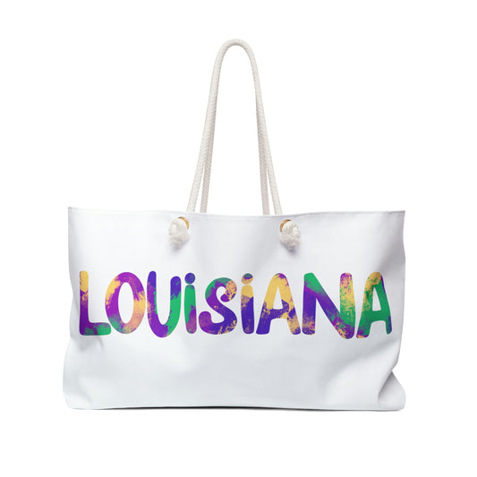 Louisiana Mardi Gras Weekender Bag
